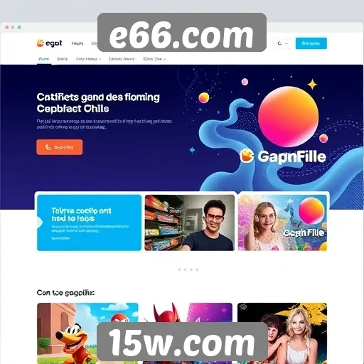 Tendências de design no site de jogos e66.com